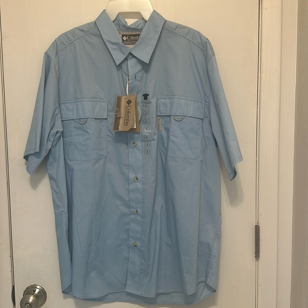 Columbia sportswear Omni shaded UPS 30 large men’s short sleeve shirt